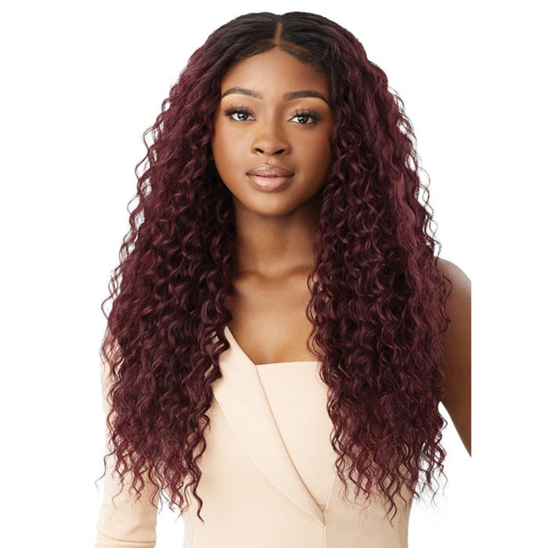 Outre Purple Pack Brazilian Boutique Human Hair Blend Weave – VIRGIN LOOSE DEEP 4PCS (18/20/22 inch + 4 inch lace closure) 950