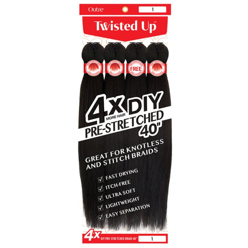 Outre X-Pression DIY Twisted Up – 4X PRESTRETCHED BRAID 40″/50″/60″ 40 1