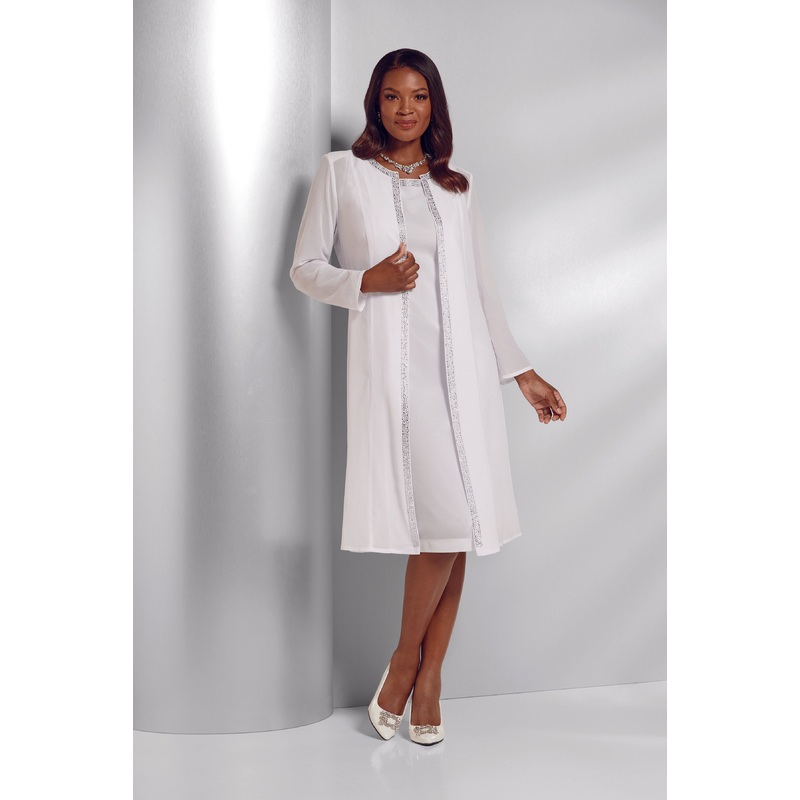 Touched by Shine Jacket Dress by EY Boutique WHITE 10