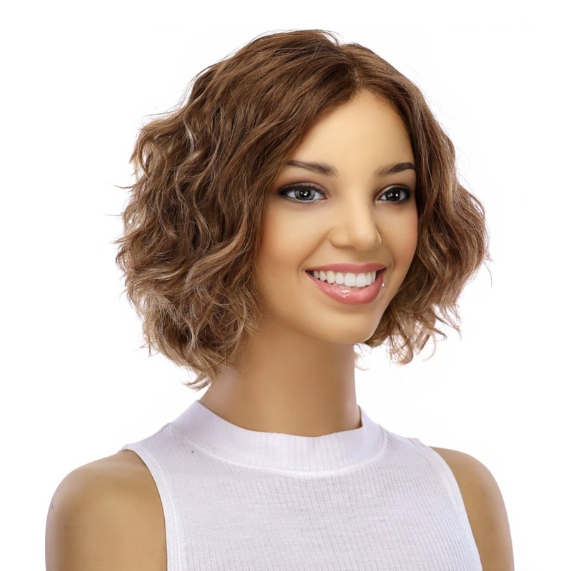 12″ Halle Silk Top Wig Light Brown Babylight Wavy Zig Zag Lace Front