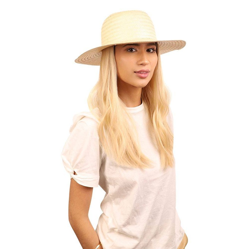 20″ HatFall Wig Beige Blonde Open Wefted