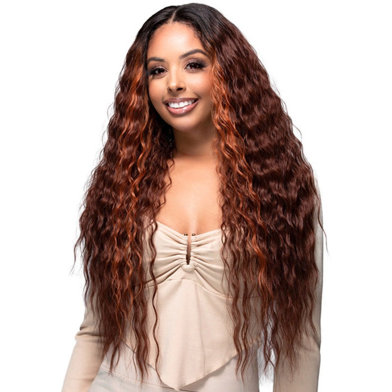 Bobbi Boss Glueless Human Hair Blend 13×4 HD Lace Front Wig – MBLF402 BEATRIX -Pre-Plucked 1