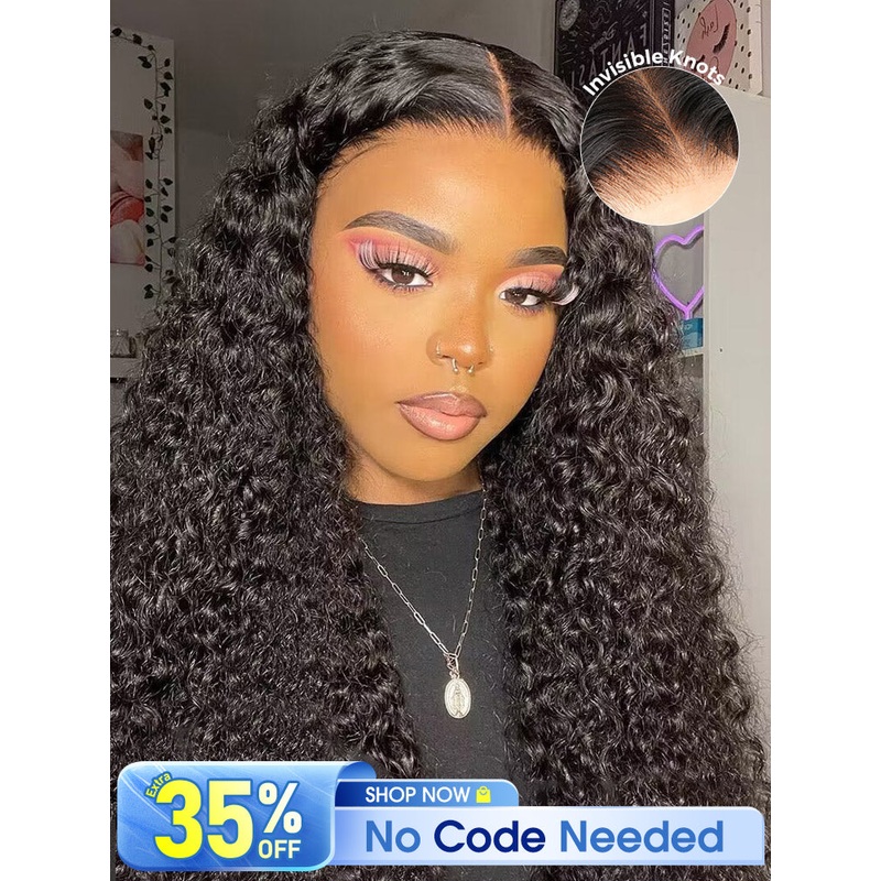 [Clearance Sale] Pre-bleached Water Wave Wear Go Glueless Pre-cut HD Lace Wig Pre-plucked Normal 14