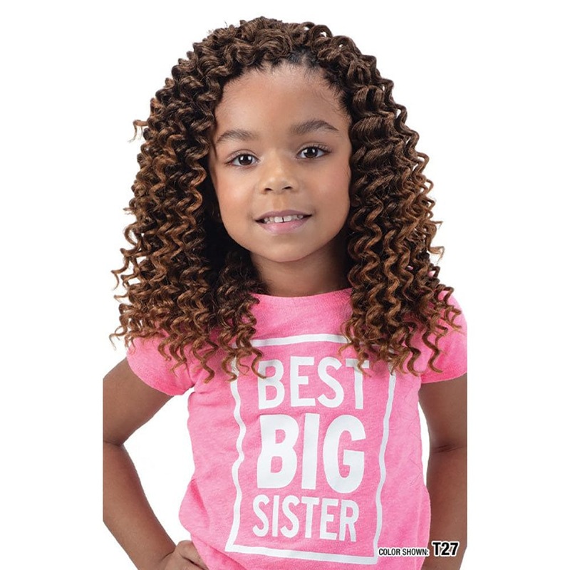 FreeTress Braid – 3X Kids Deep Twist 8″ 1 JET BLACK