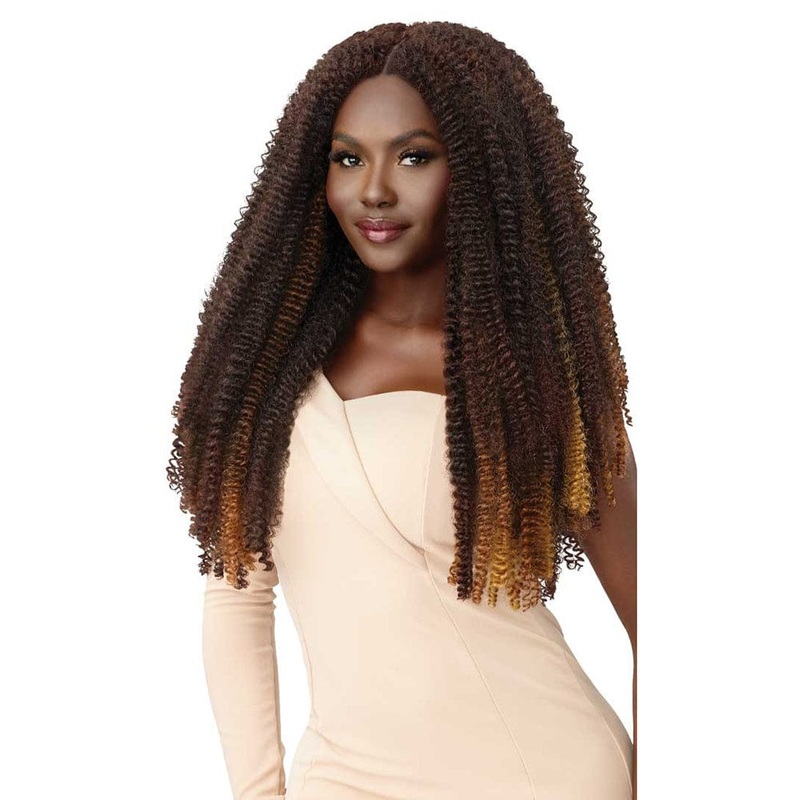 Outre X-Pression Twisted Up Crochet Hair – 3x Springy Bohemian Twist 24″ 1 JET BLACK