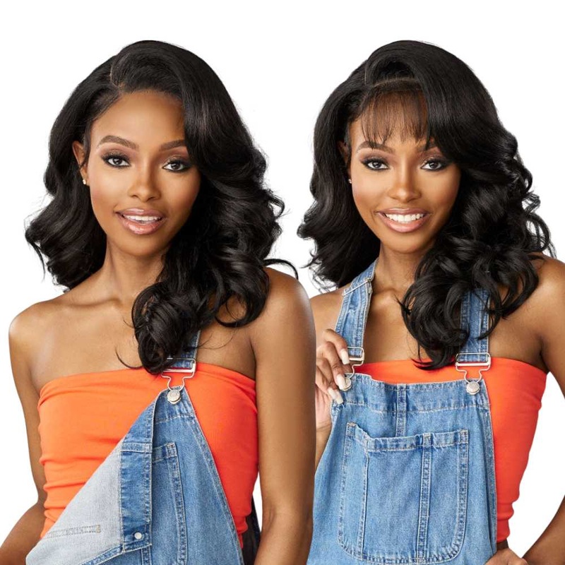 Sensationnel Butta HD Lace Front Wig – 90’s Bangs Unit 910 1 JET BLACK