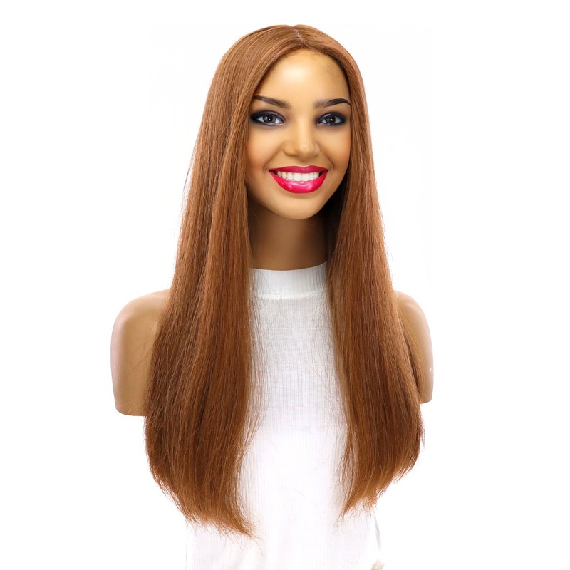 22″ Princess Silk Top Wig Strawberry Blonde Zig Zag Lace Front