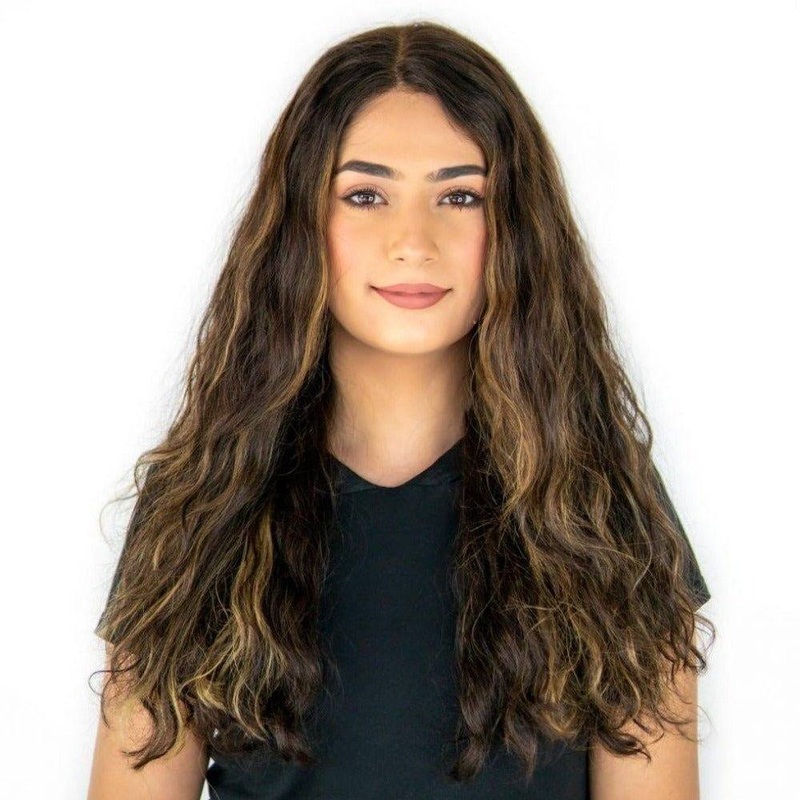 24″ Divine Luxe Lace Top Wig #Dark Brown w/ Balayage Wavy