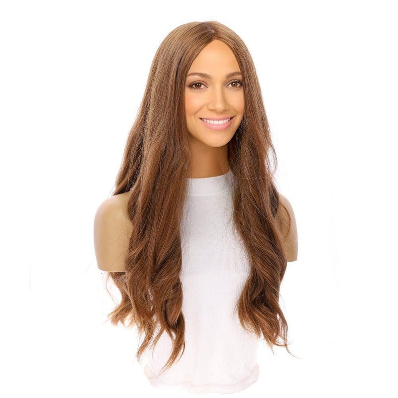 24″ Luxe Silk Top Wig #12 Light Brown Zig Zag Lace Front