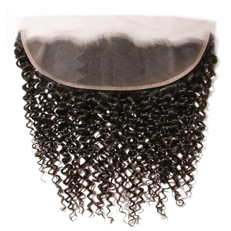 Curly Hair 13×4 Ear to Ear HD Transparent Lace Frontal Human Hair 12A Quality 10 Medium Brown Lace Free Part