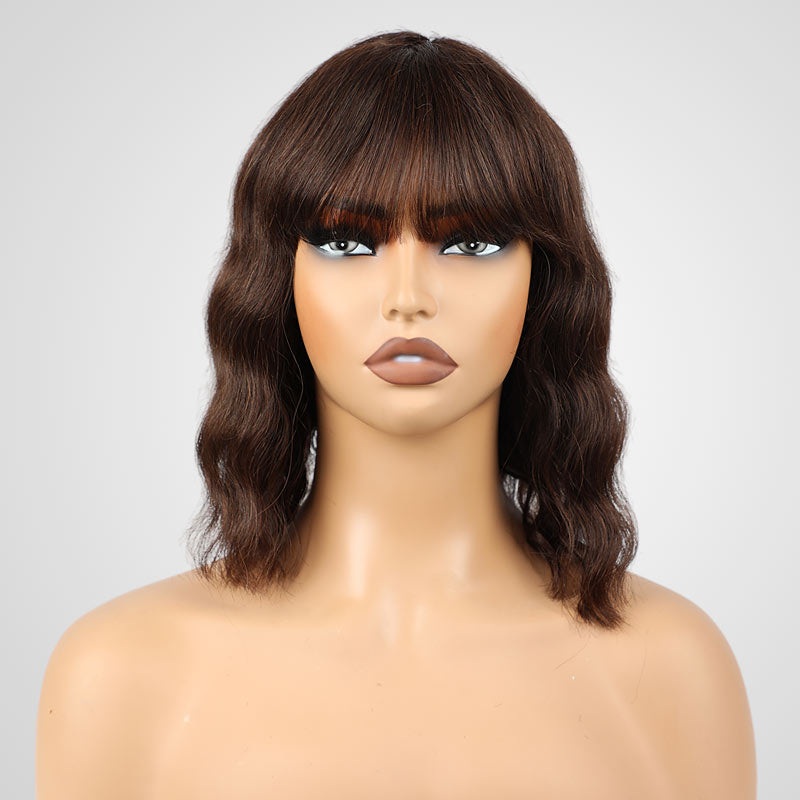 VIP Flash| Loose Deep Wave Short Bob Wig Machine Made Wigs Loose Deep Machine Made Wig