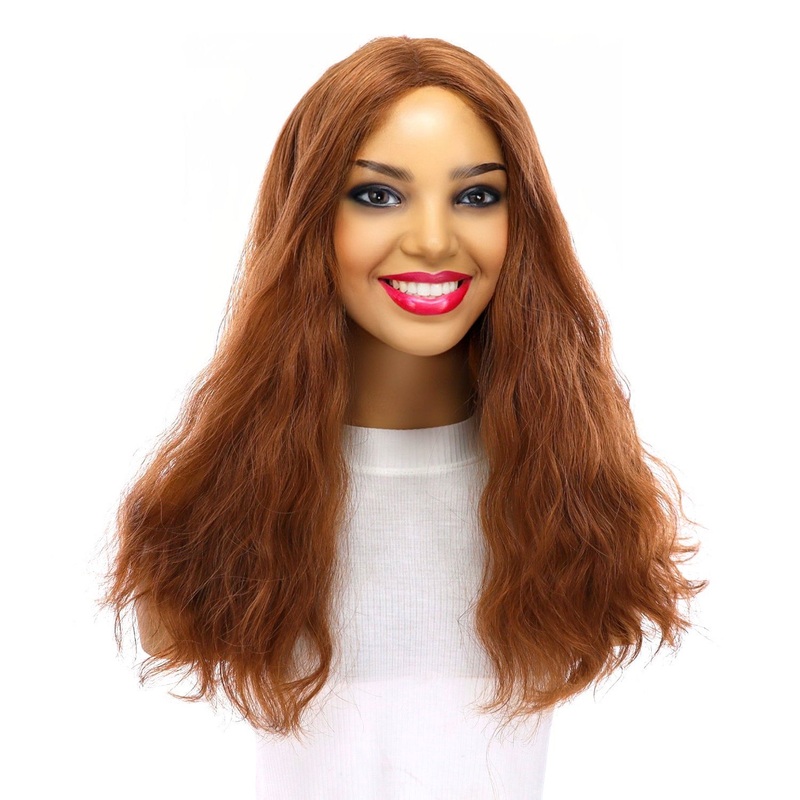 20″ Divine Lace Top Topper Copper Wavy Zig Zag Lace Front