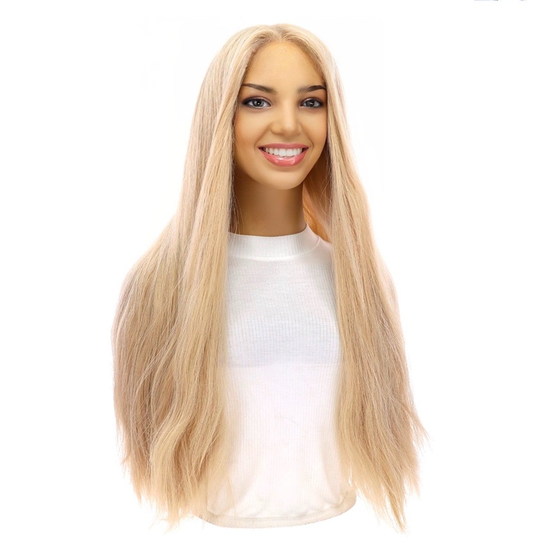 26″ Divine Lace Top Wig Beige Blonde w/ No Rooting Zig Zag Lace Front