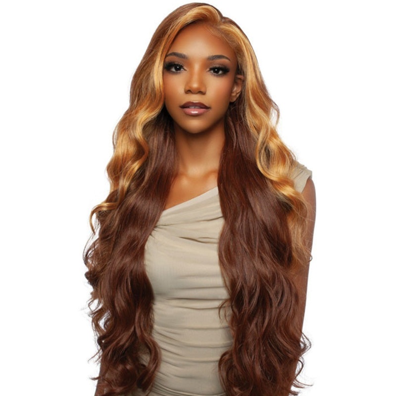 Mane Concept Brown Sugar Skinbond Lace Glueless 9″x6″ Pre-Plucked HD Lace Front Wig – BSSB202 1