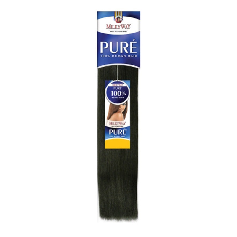 Milkyway Pure 100% Remy Human Hair Weave YAKY WEAVE 8″/10″/12″/14″ 8 1