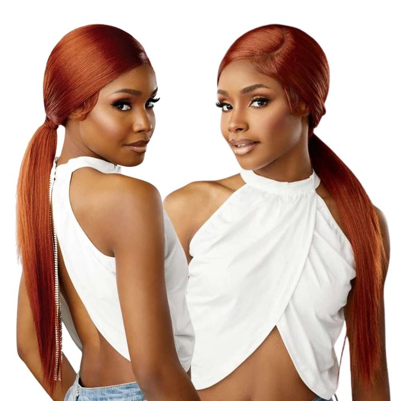 Sensationnel Dashly Low Ponytail Wrap HD Lace Front Wig – Lace Unit 51 1 JET BLACK