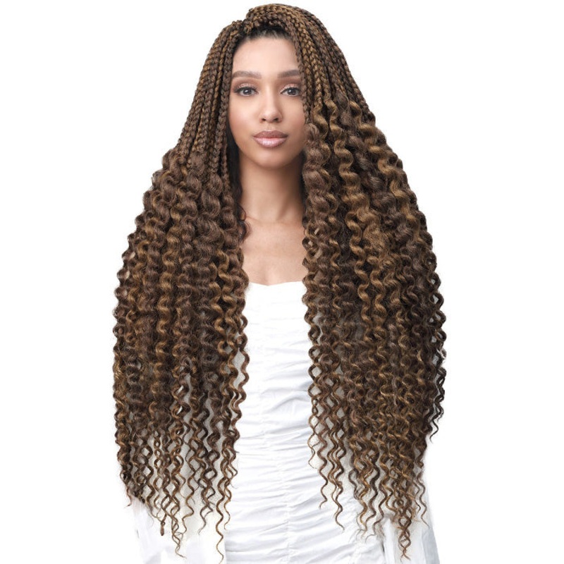 Bobbi Boss Crochet – BOMBA BOX BRAID Loose Curly Tips 28″2X 1
