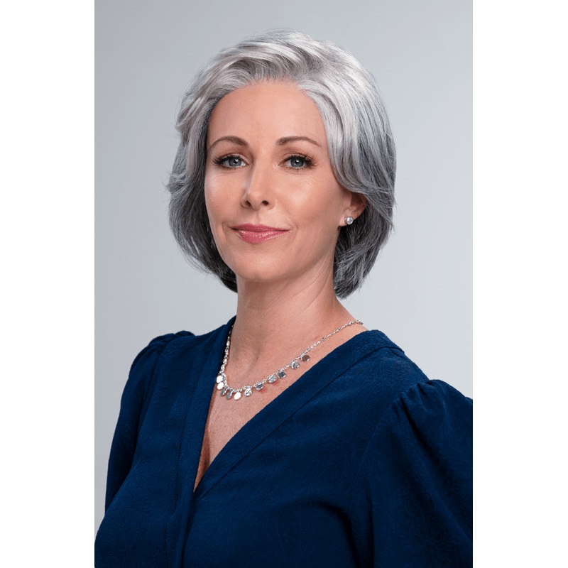 Hillary Short Length Wig by Jon Renau 1B Hot Fudge