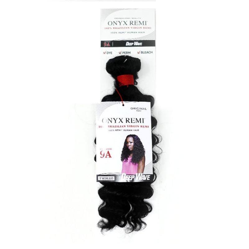 Onyx Brazilian Virgin 100% Remi Human Hair Weave 9A SINGLE BUNDLE DEEP WAVE 10 – 26 10 NATURAL/BLACK