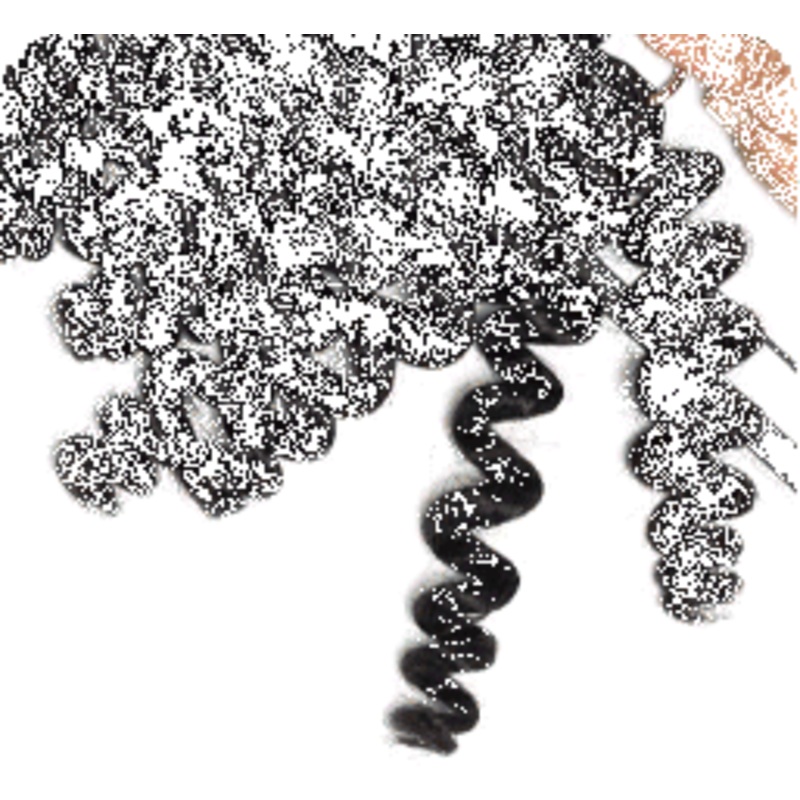 QVR Bouncy Curly Crochet Hair Natural Black Machine Made Feather Crochet Human Hair Extension Bouncy Curly 3 Packs (Most People Choice) 14”