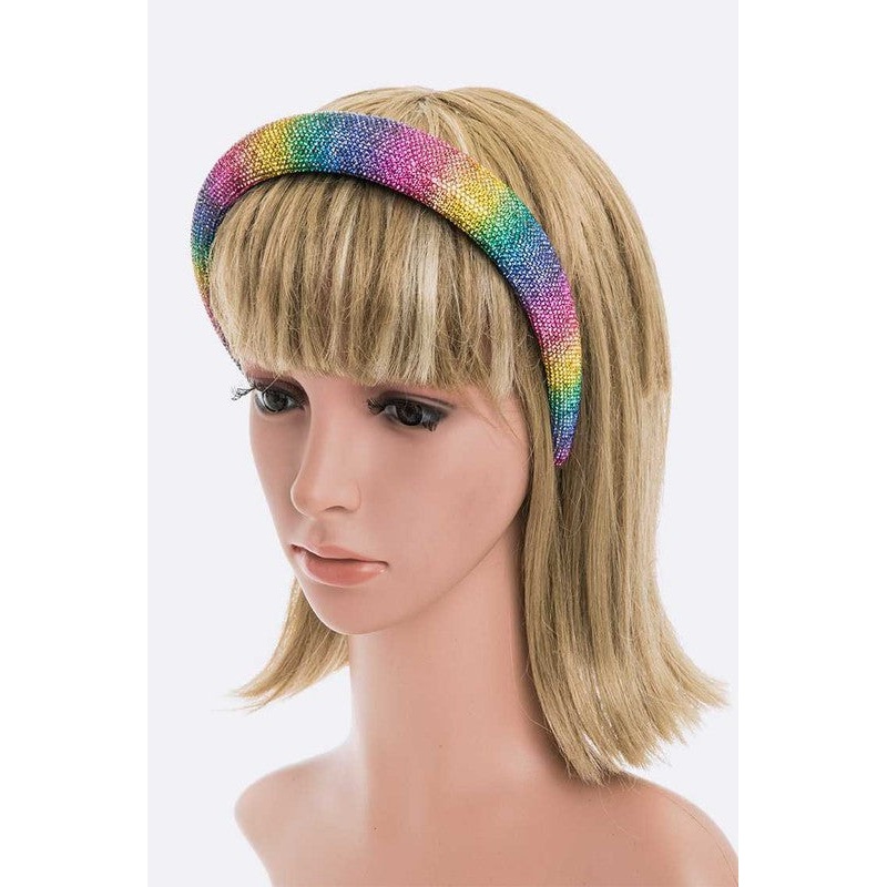 Rainbow Crystal Full Stone Headband RAINBOW O/S