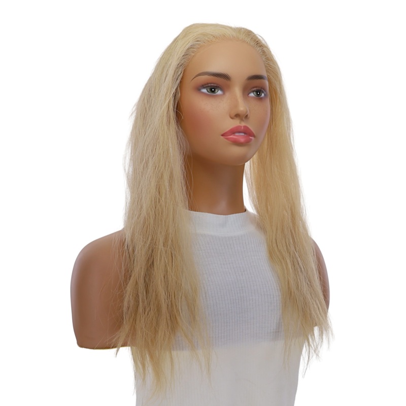 16″ Hairline Topper #Golden Blonde Wavy w/ No Rooting 3 cm