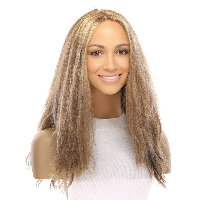 22″ Reese Silk Top Wig Medium Blonde Wavy Zig Zag Lace Front