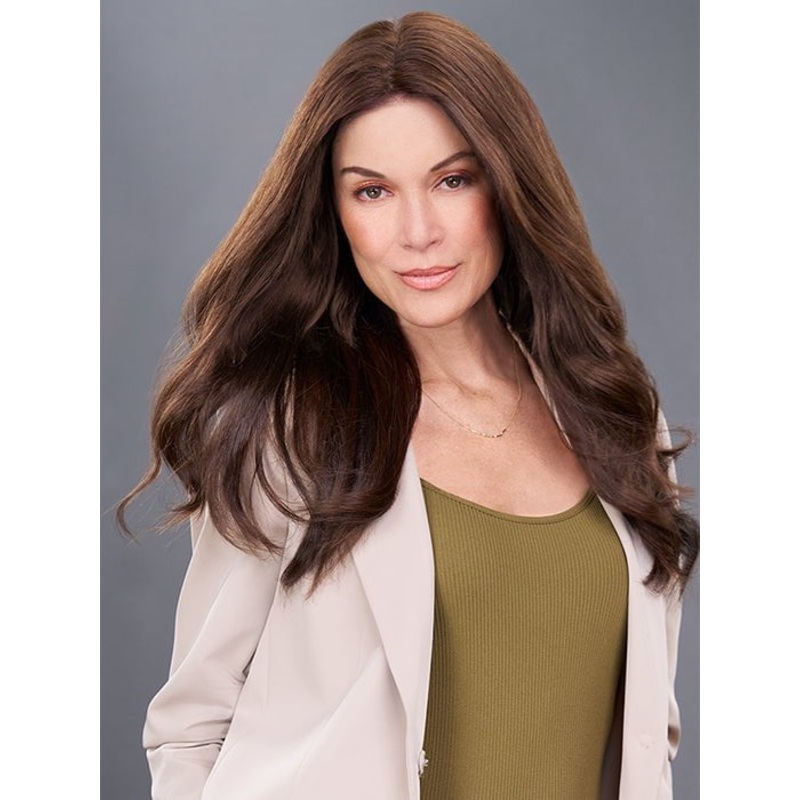 easiPart Medium 18″ | Remy Human Hair Topper (Mono Top) 1B