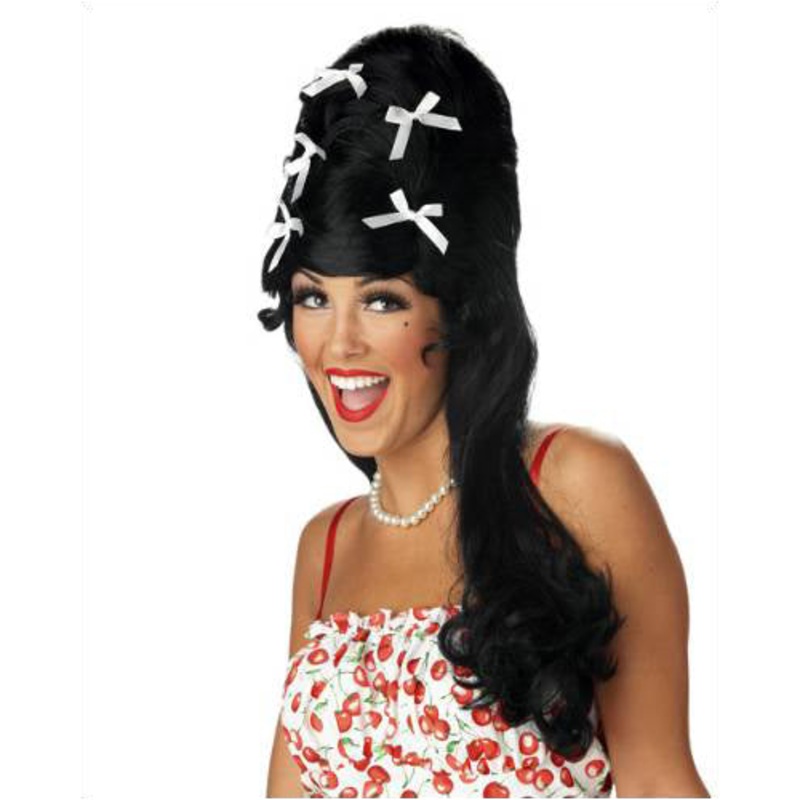 Miss Beehive Black Costume Wig by California Costumes