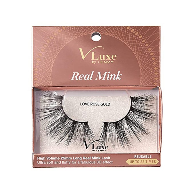 V Luxe by iENVY Real Mink Lashes – Love Rose Gold