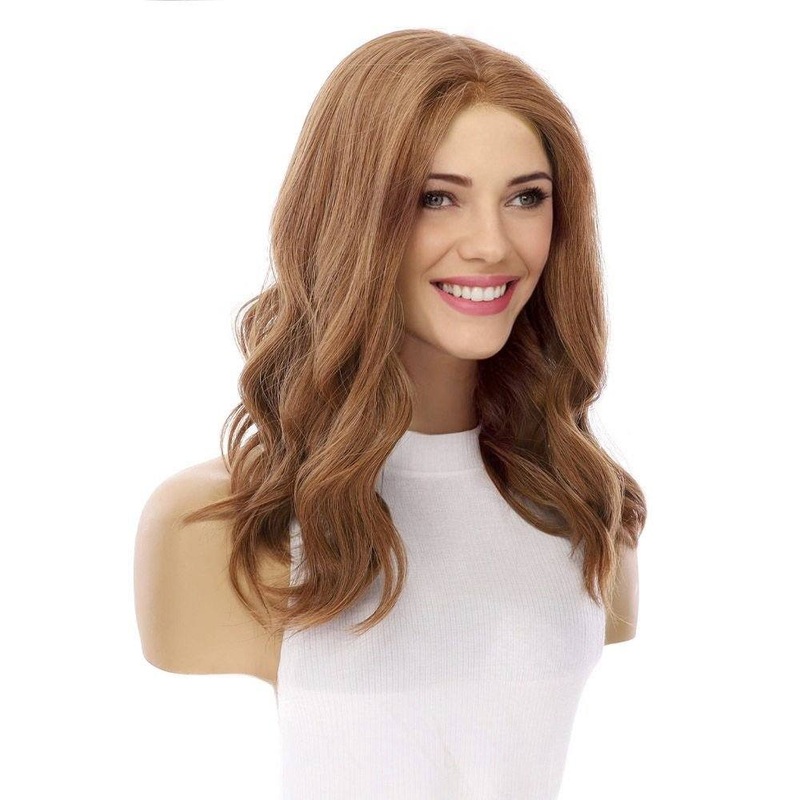 18″ Princess Silk Top Wig Strawberry Blonde Zig Zag Lace Front