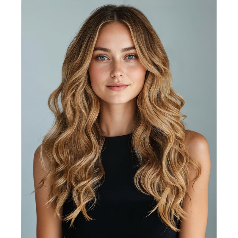invisible clip-in hair extensions strawberry blonde. 14″ Classic