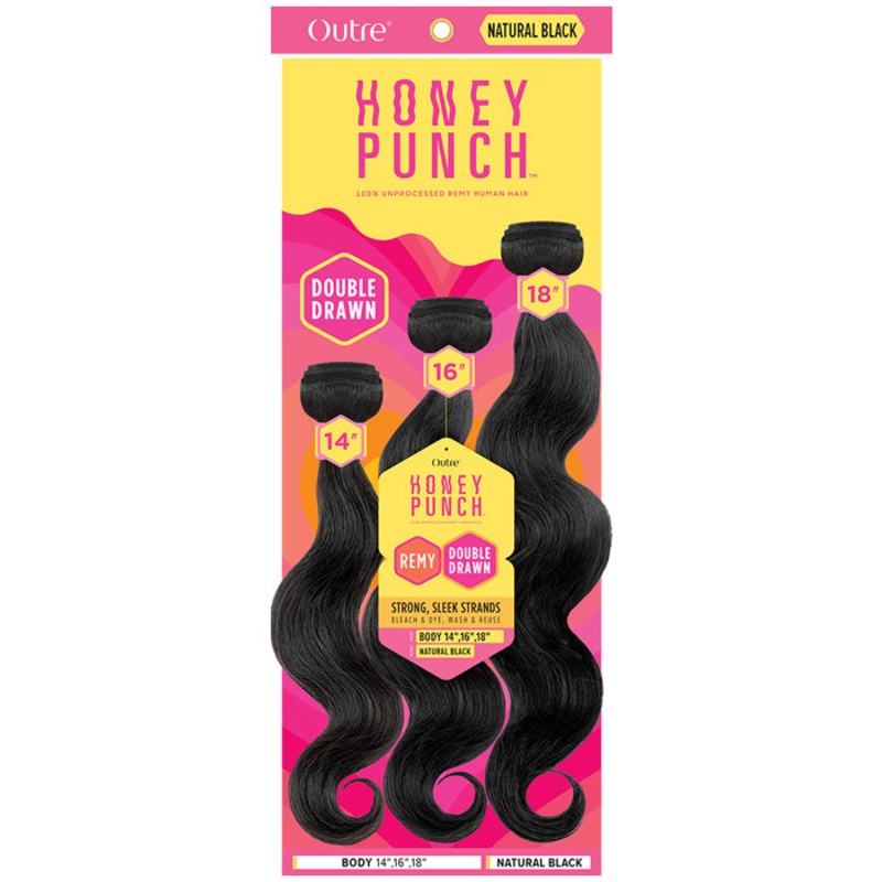 Outre Honey Punch Double Drawn 100% Unprocessed Remy Human Hair – BODY MULTI 10/12/14 NA