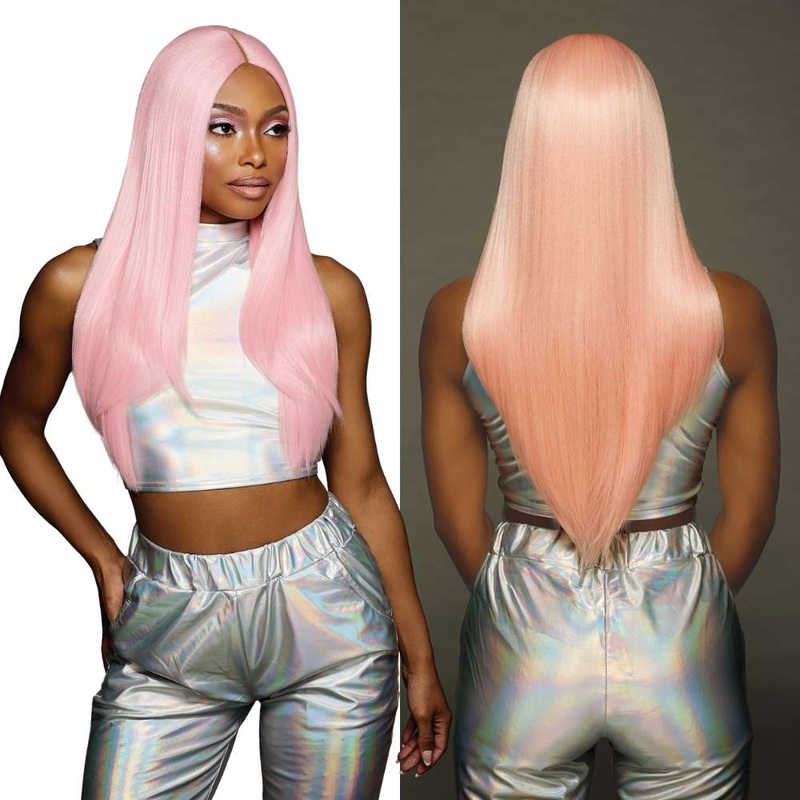 Sensationnel Crystal Cloud Glueless HD Lace Front Wig – Dulcia CORALPINK