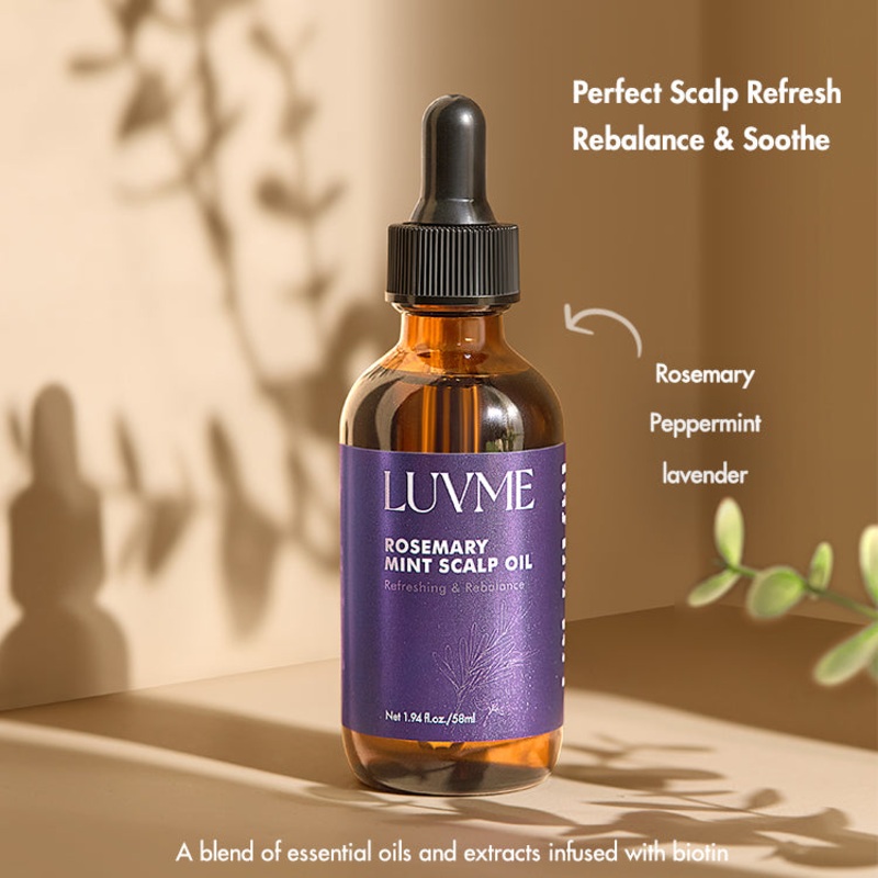 US Only – Luvme Rosemary Mint Scalp Oil, Scalp Care, Soothe & Strengthen 1.94 fl.oz (Pack of 1)