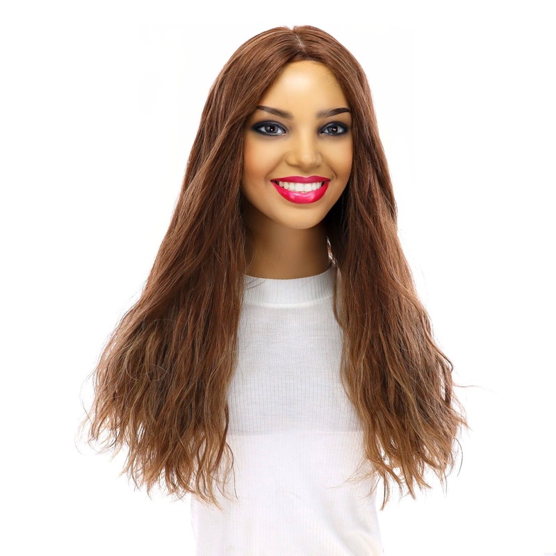 22″ Princess Silk Top Wig Light Brown Babylight Wavy Zig Zag Lace Front