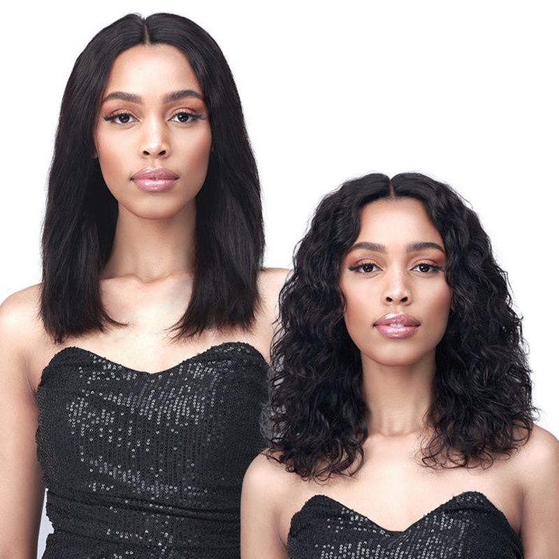 Bobbi Boss 100% Unprocessed Remy Hair Wet & Wavy HD Lace Wig – BUNDLE WET&WAVY 16 NATURAL