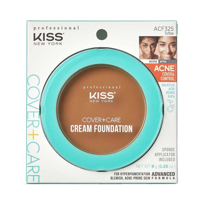 Kiss New York Professional Acne Cover + Care Cream Foundation 0.28 oz ALMOND (ACF350)