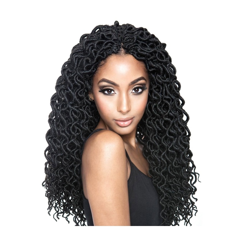 Mane Afri-Naptural Crochet Loop Braid – CURLED FAUX LOCS 18″ 1