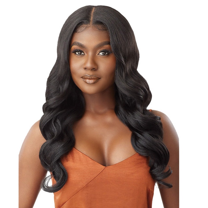 Outre Glueless Human Hair Blend 5X5 HD Lace Closure Wig – HHB-BODY CURL 24 1