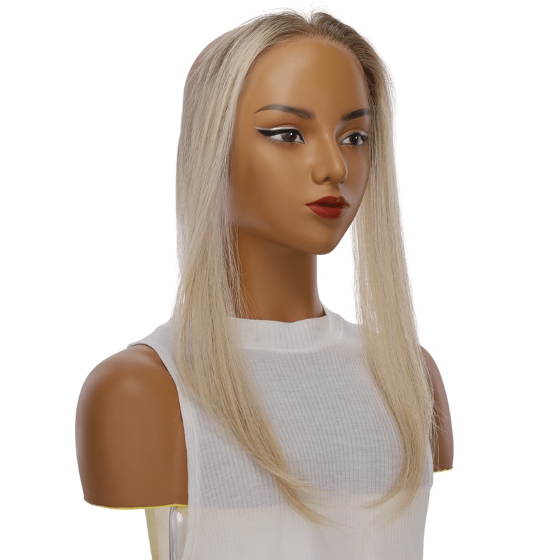 12″ Hairline Topper #Icy Blonde w/ Rooting 3 cm