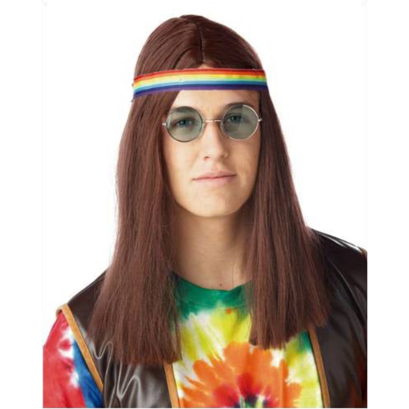 Hippie Brown Costume Wig by California Costumes