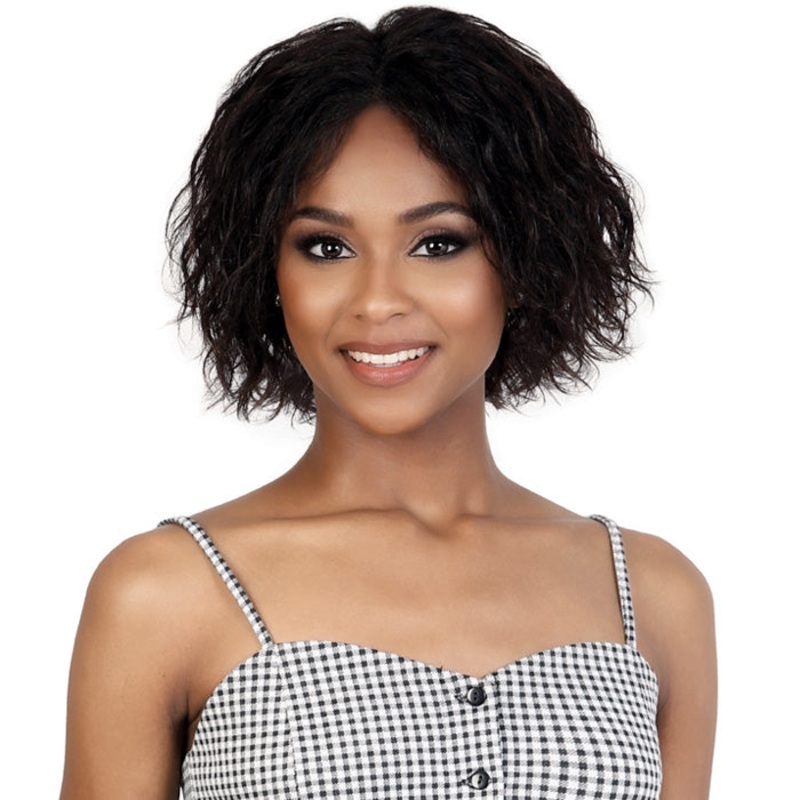 Motown Tress Secret Glueless 100% Virgin Remy Human Hair 13×4 HD Lace Front Wig – FRENCH WAVY BOB 10″ F1B/30